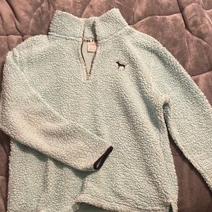 Small mint green Victoria secret pink half zip